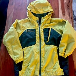 Columbia Green Yellow Windbreaker Jacket